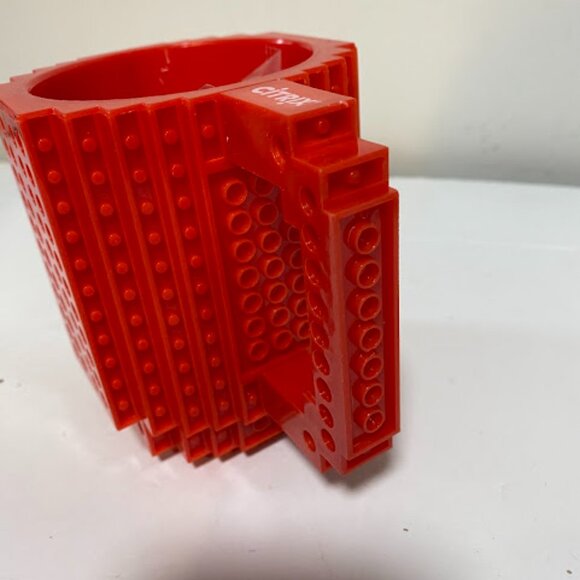 Citrix Build-On Brick Mug Red Toy Building Block Cup 12 oz - Picture 5 of 6